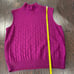 St. John Collection Knit Openwork Mock Turtleneck Top Sleeveless Size Small