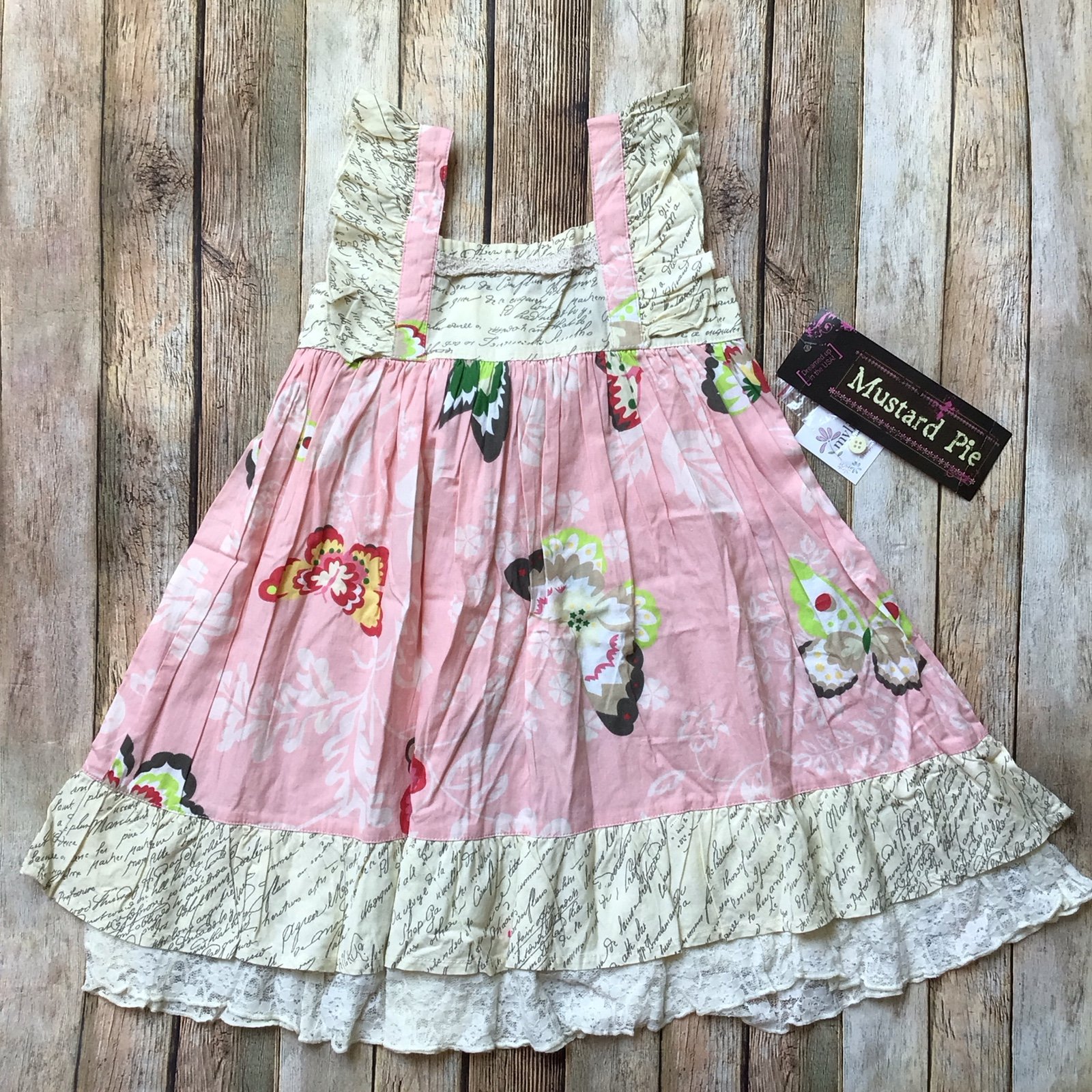 NWT Mustard Pie Petal Pink Tangerine Dress