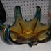 Murano Art Glass Star Style ~ Blue/Gold Dish