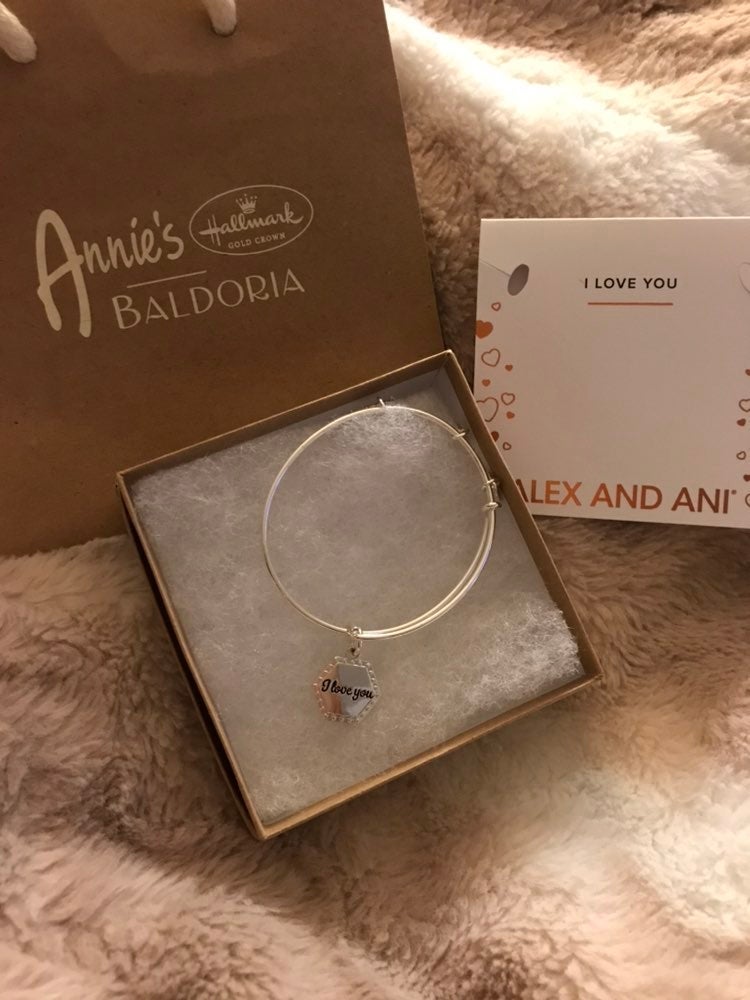 Alex and Ani I Love You Charm Bangle