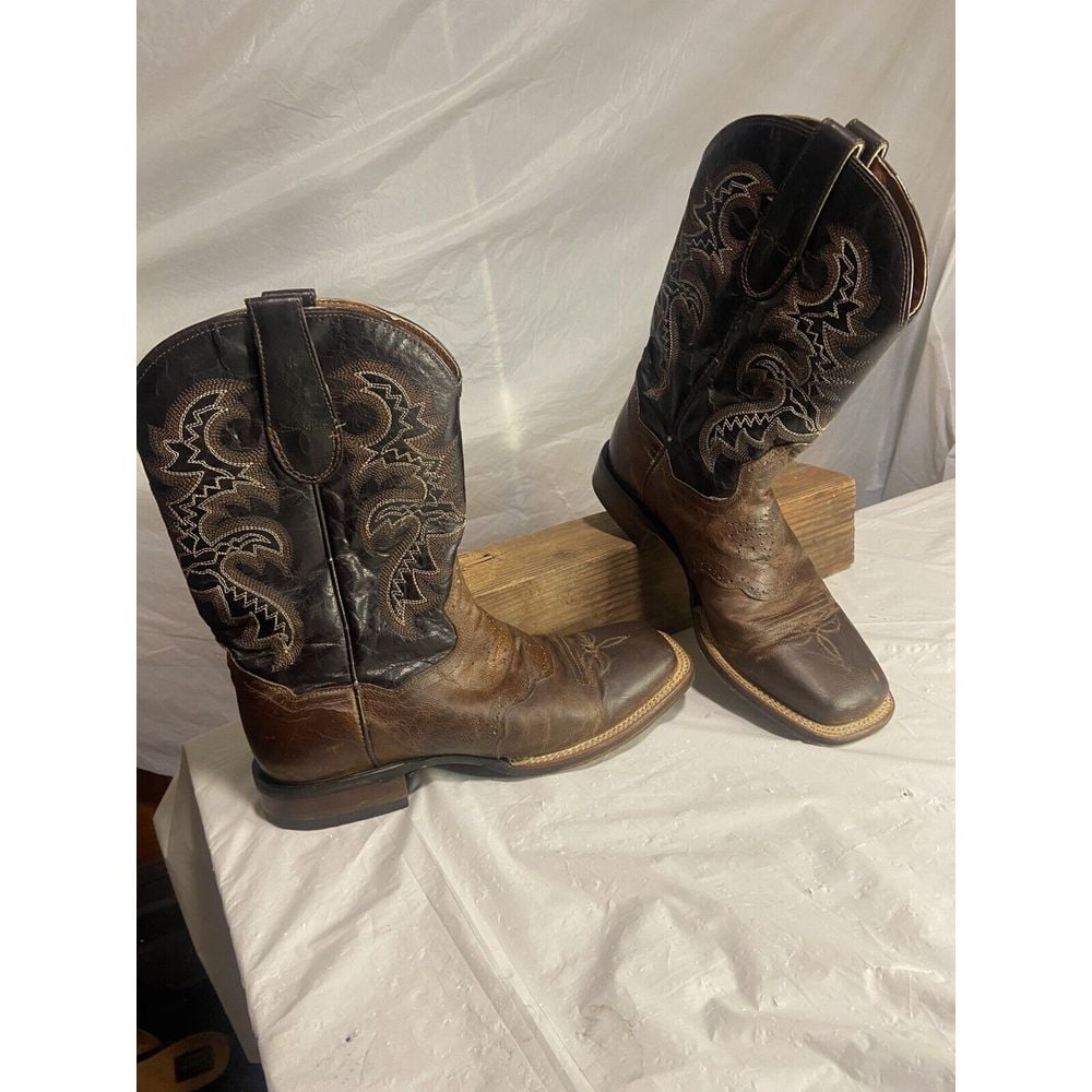 Men's Dan Post Franklin Distressed Brown Cowboy Boots-Size 8.5D-Great Condition