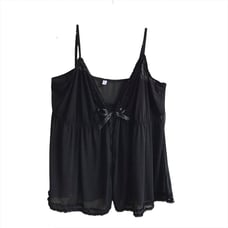 Passion Forever Black Mesh Chemise Ruffle Bow Babydoll Sheer Lingerie Size 2X