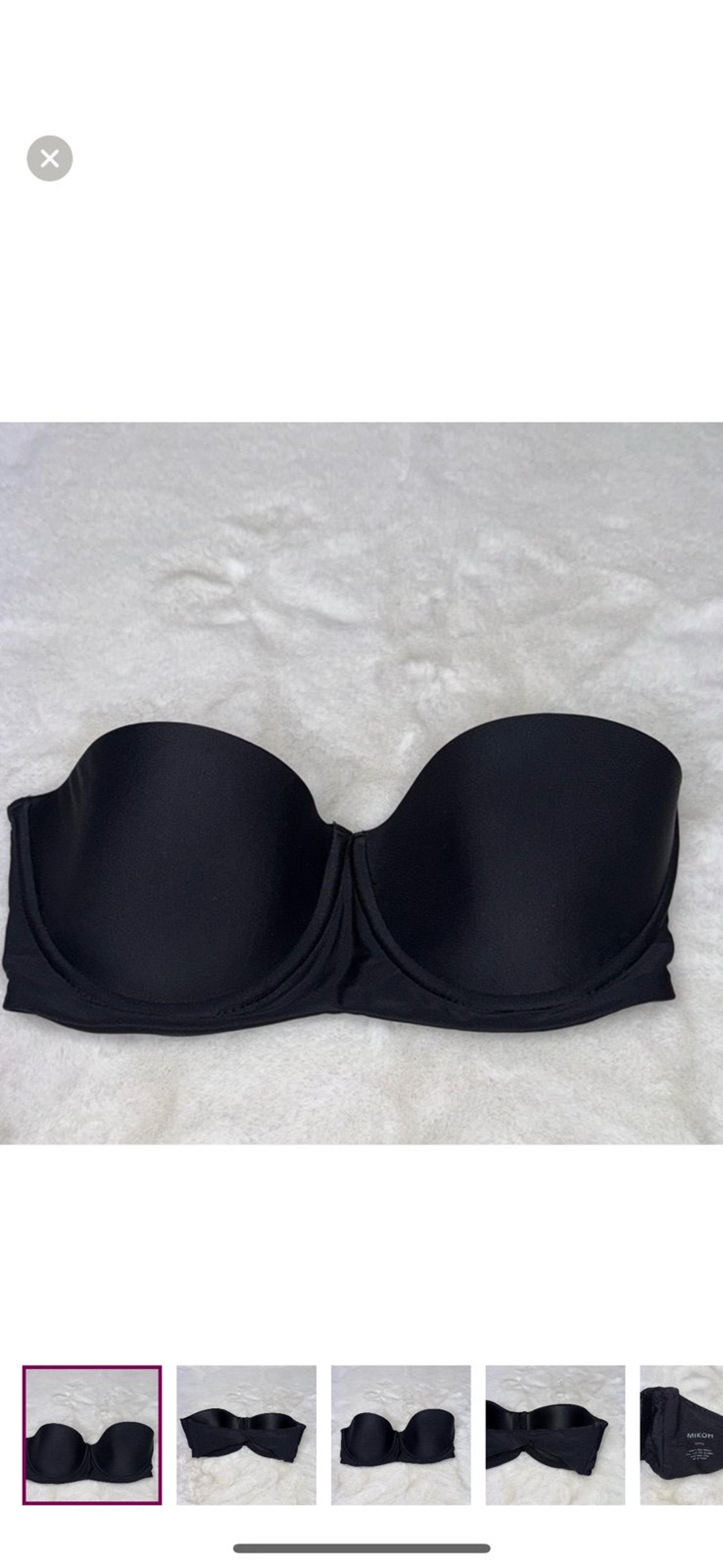 Mikoh Bandeau Strapless Padded Bikini Top Size Small