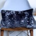 NWOT NEW Aviva Stanoff Grey Faux Fur Accent Luxury Down Filled Decorative Pillow