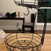 Auledio Iron 2-Tier Countertop Fruit Vegetables Basket Bowl Storage With Banana