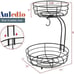 Auledio Iron 2-Tier Countertop Fruit Vegetables Basket Bowl Storage With Banana