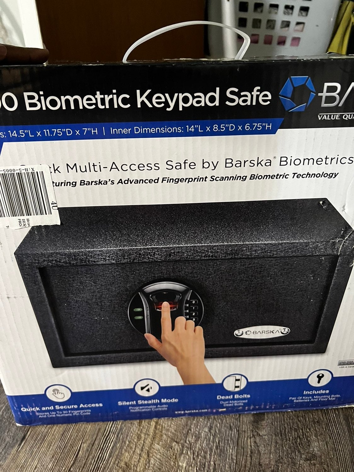 barska biometric keypad safe