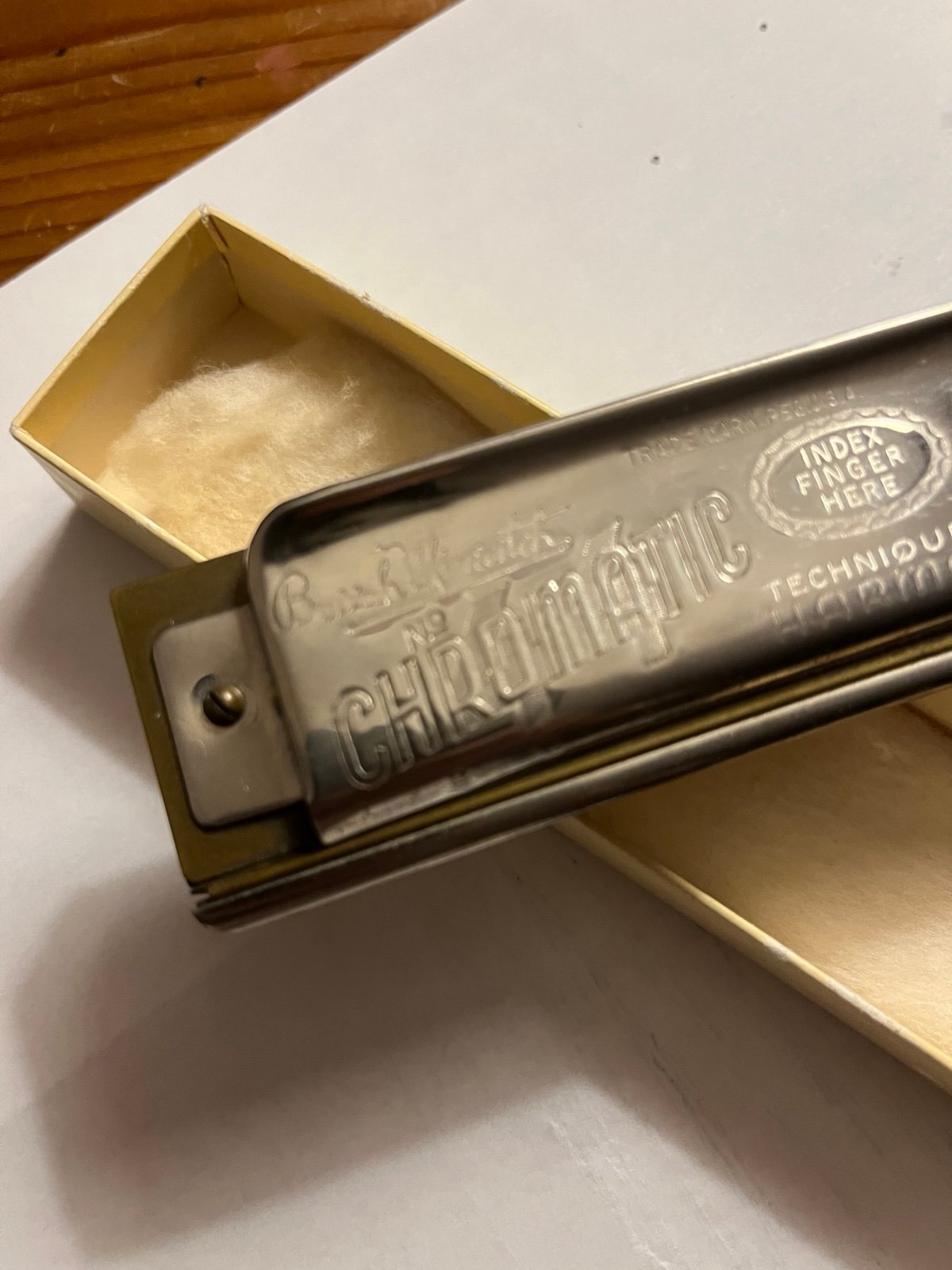 Vintage Chromatic Harmonica; Key of C