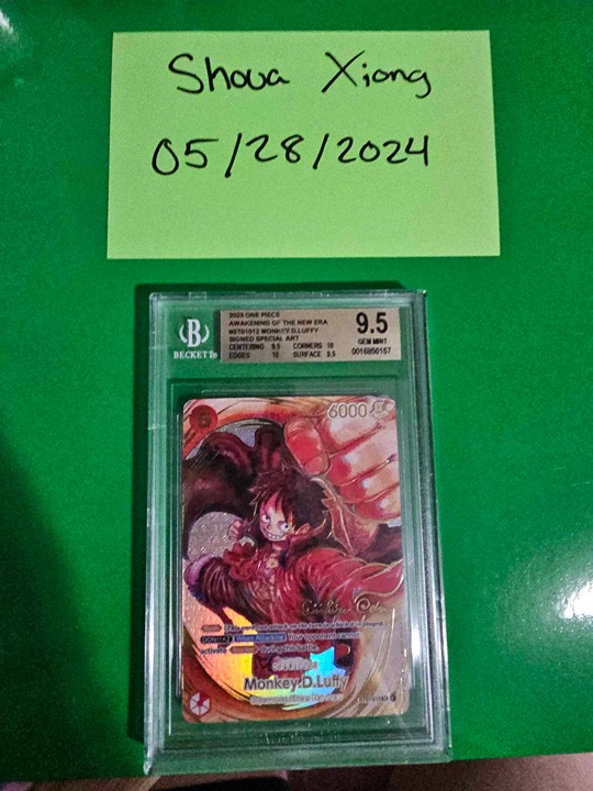 BGS 9.5 Luffy Signature Card