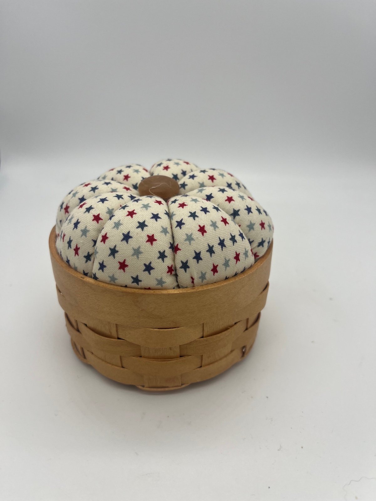 Shaker Sewing Pin Cushions usa Stars 3.5 In Basket