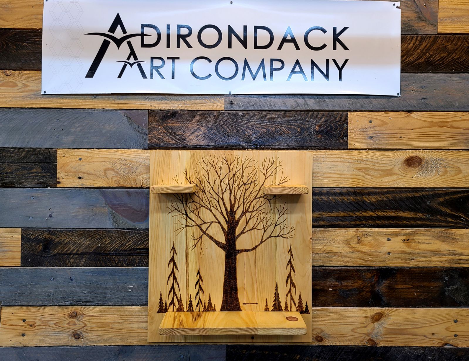 Wood burned shelf! 19x16