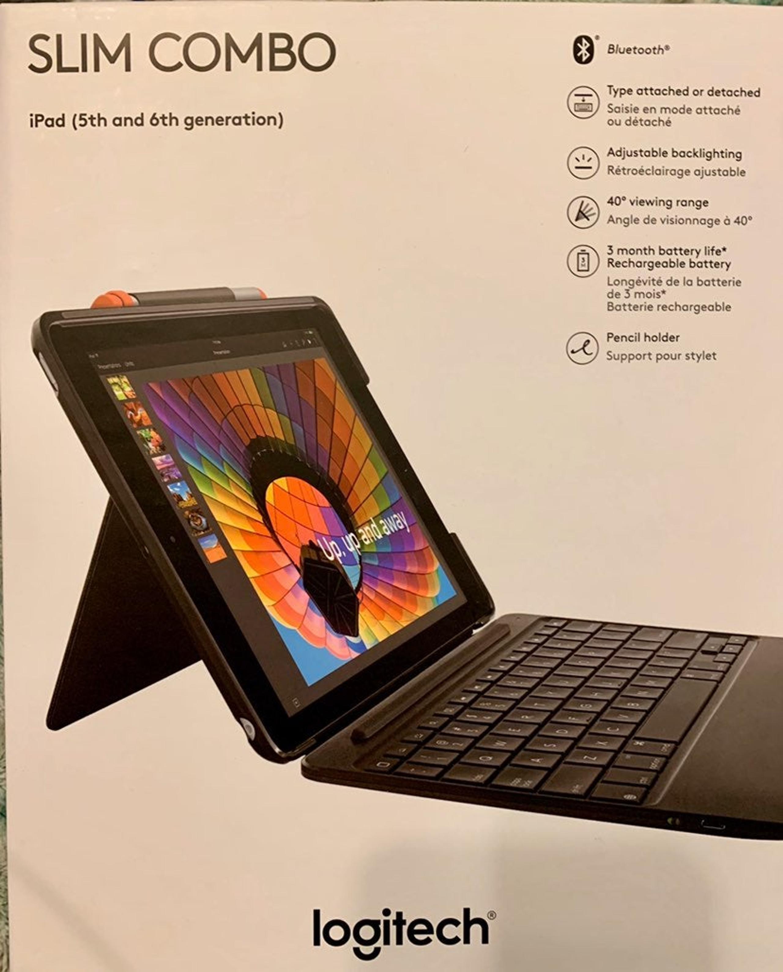 iPad - Logitech slim combo Bluetooth key