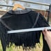 Leather Jacket fringed moto western tapered new