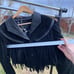 Leather Jacket fringed moto western tapered new