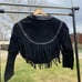 Leather Jacket fringed moto western tapered new