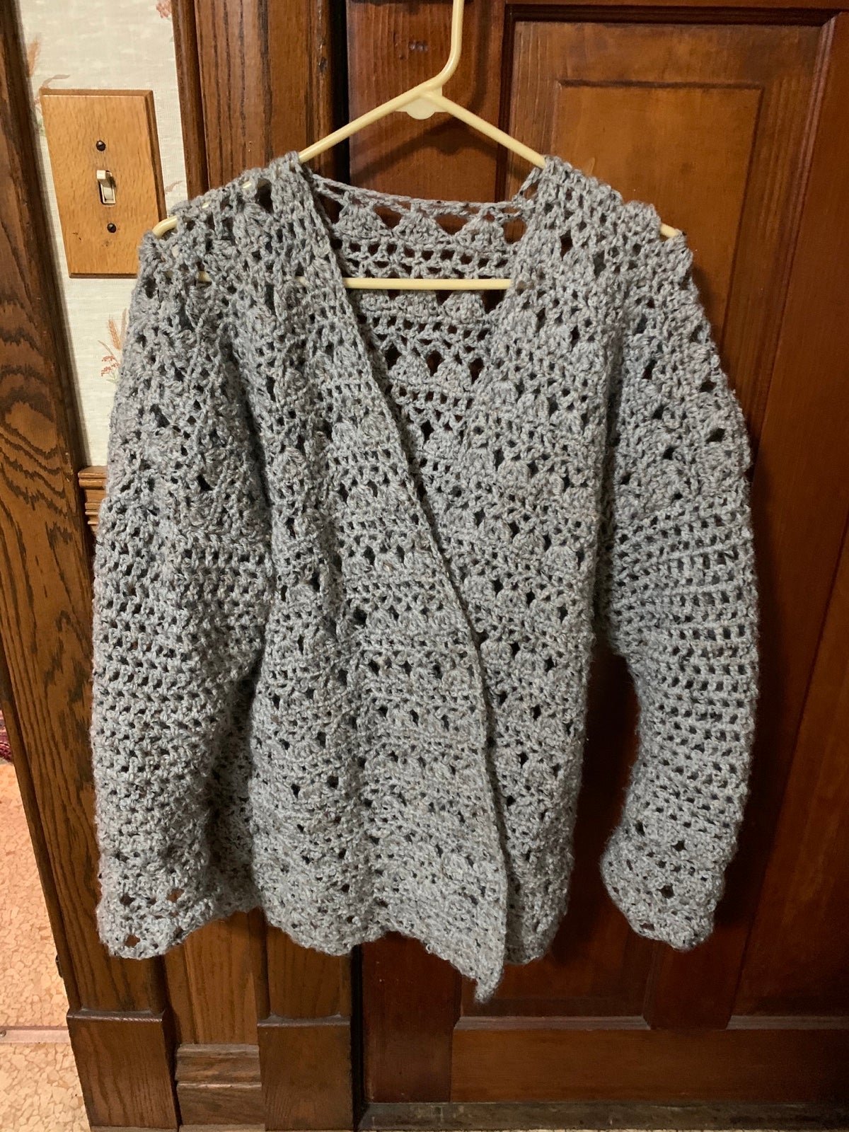 New XL Crocheted Cardigan Sweater Never Worn