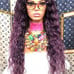 Lavender purple Hawaiian wet wave wig