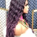 Lavender purple Hawaiian wet wave wig