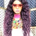 Lavender purple Hawaiian wet wave wig