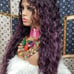 Lavender purple Hawaiian wet wave wig