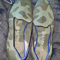 Rothy's The Loafer Women's Size 9.5 US Olive Camo Green Round Toe Flats Shoes