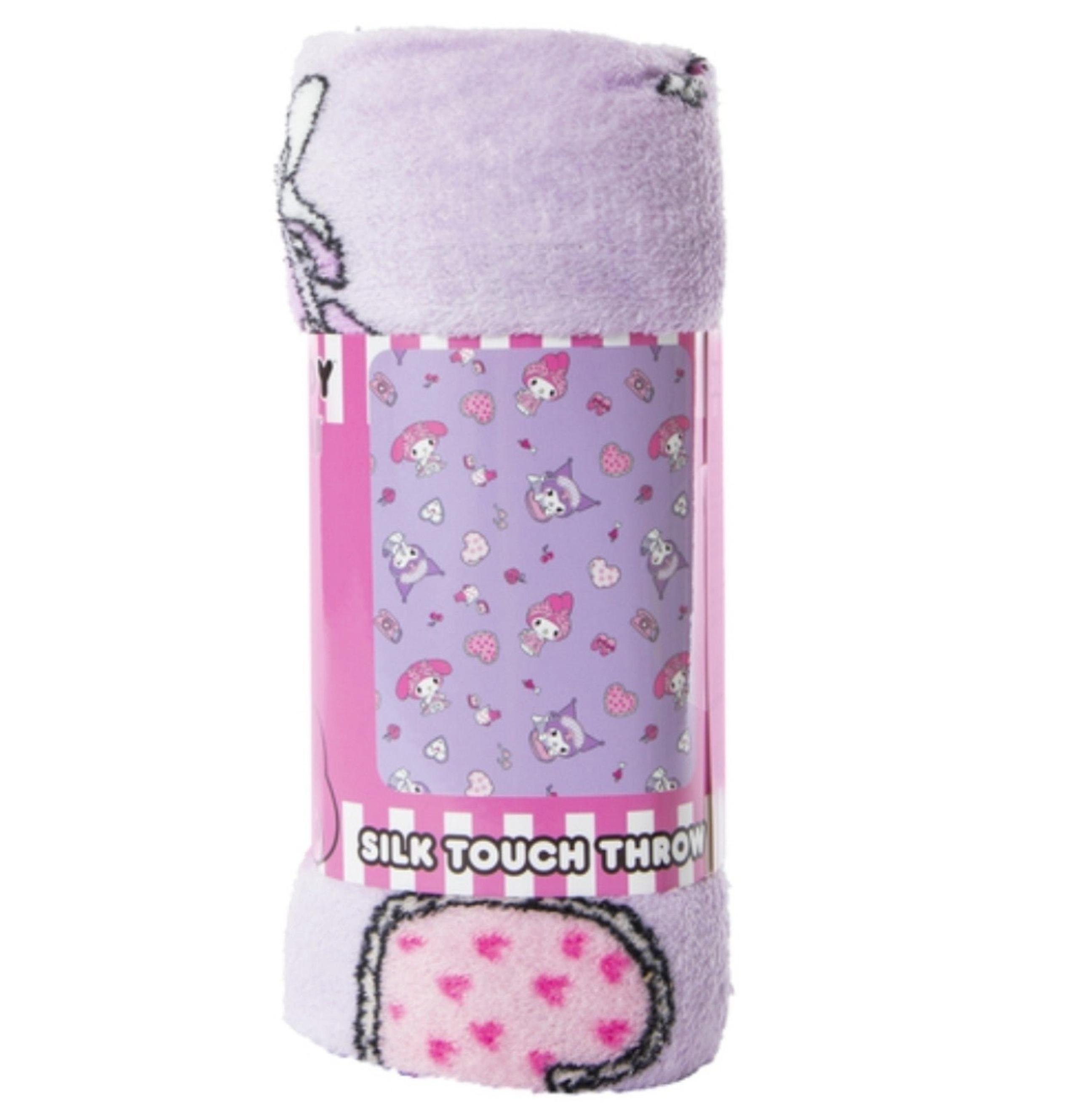 Sanrio My Melody Kuromi Plush Throw Soft Silk-Touch Blanket Home Room Cozy Warm