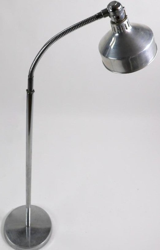CHROME INDUSTRIAL GOOSENECK FLOOR LAMP BY AJUSCO