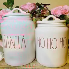 Rae Dunn Santa And Ho Ho Ho Canister