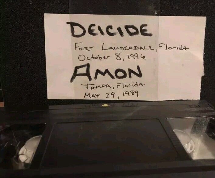 DEICIDE Live In Fort Lauderdale October 5, 1996 + AMON Live In Tampa 5/29/89 VHS