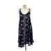 Johnny Was Taleah Floral Scoop-Neck Sleeveless Georgette Dress Blue Size XS