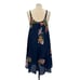 Johnny Was Taleah Floral Scoop-Neck Sleeveless Georgette Dress Blue Size XS