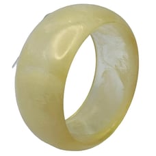 Vintage Marble Swirl Lucite Bangle Bracelet Translucent Off White