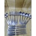 Rogers Co PERFECT ROSE Satin Floral Black Accent Stainless 17pc Spoon Fork Knife