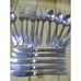 Rogers Co PERFECT ROSE Satin Floral Black Accent Stainless 17pc Spoon Fork Knife