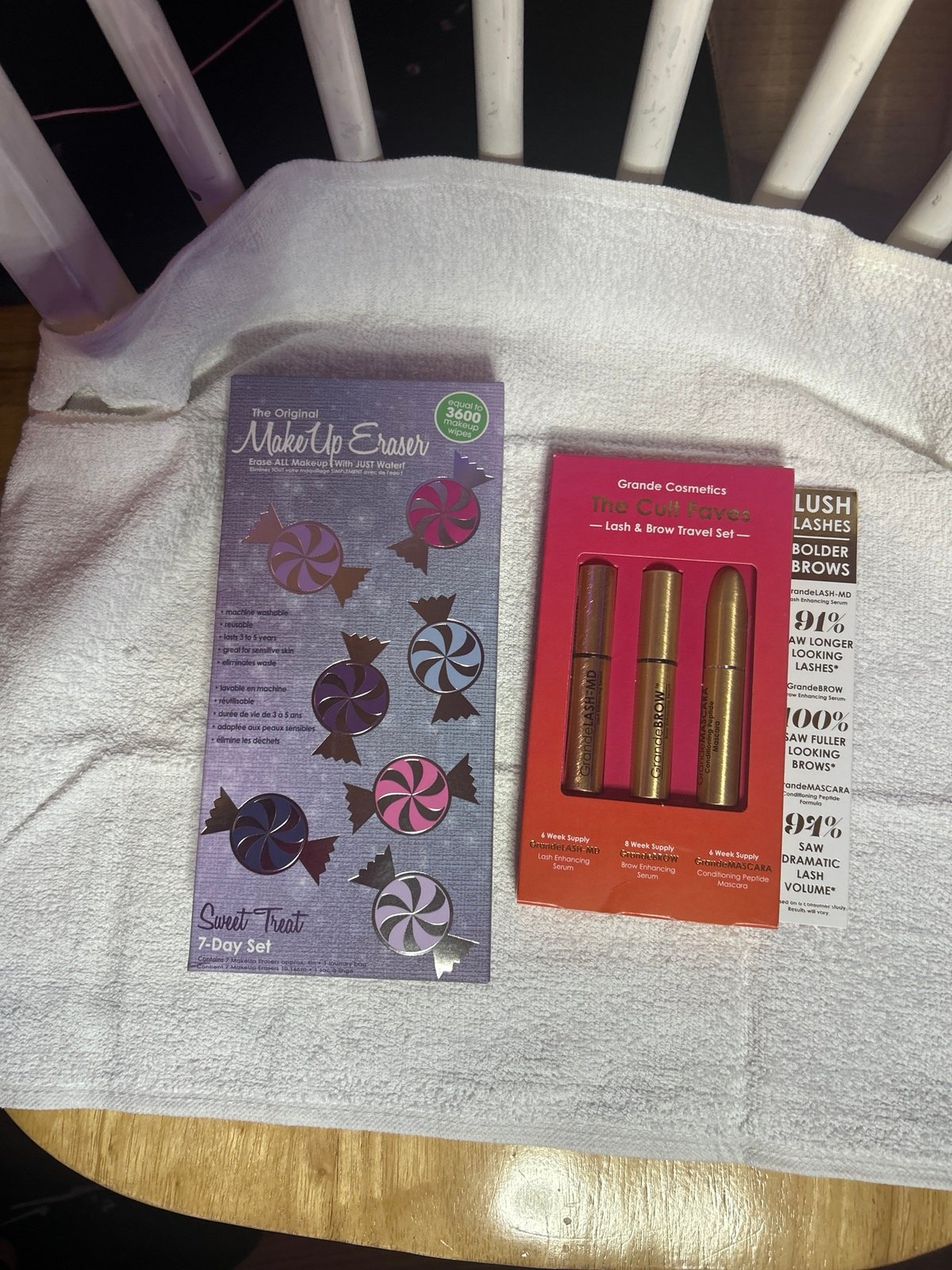 Makeup erase kit and grande cosmetics
