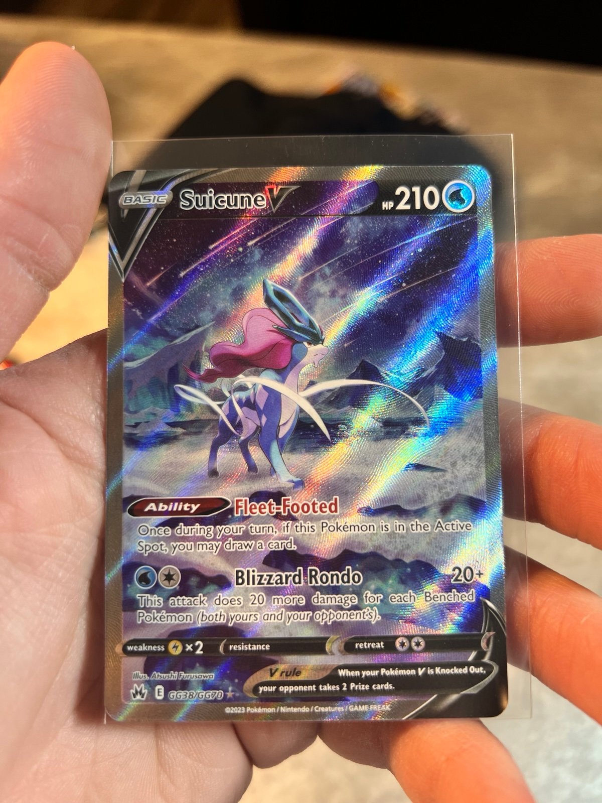 Suicune V Crown Zenith Full Art GG38/GG70