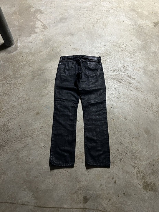 Ralph Lauren Black Label Waxed Coated Oilcloth Slim Pants
