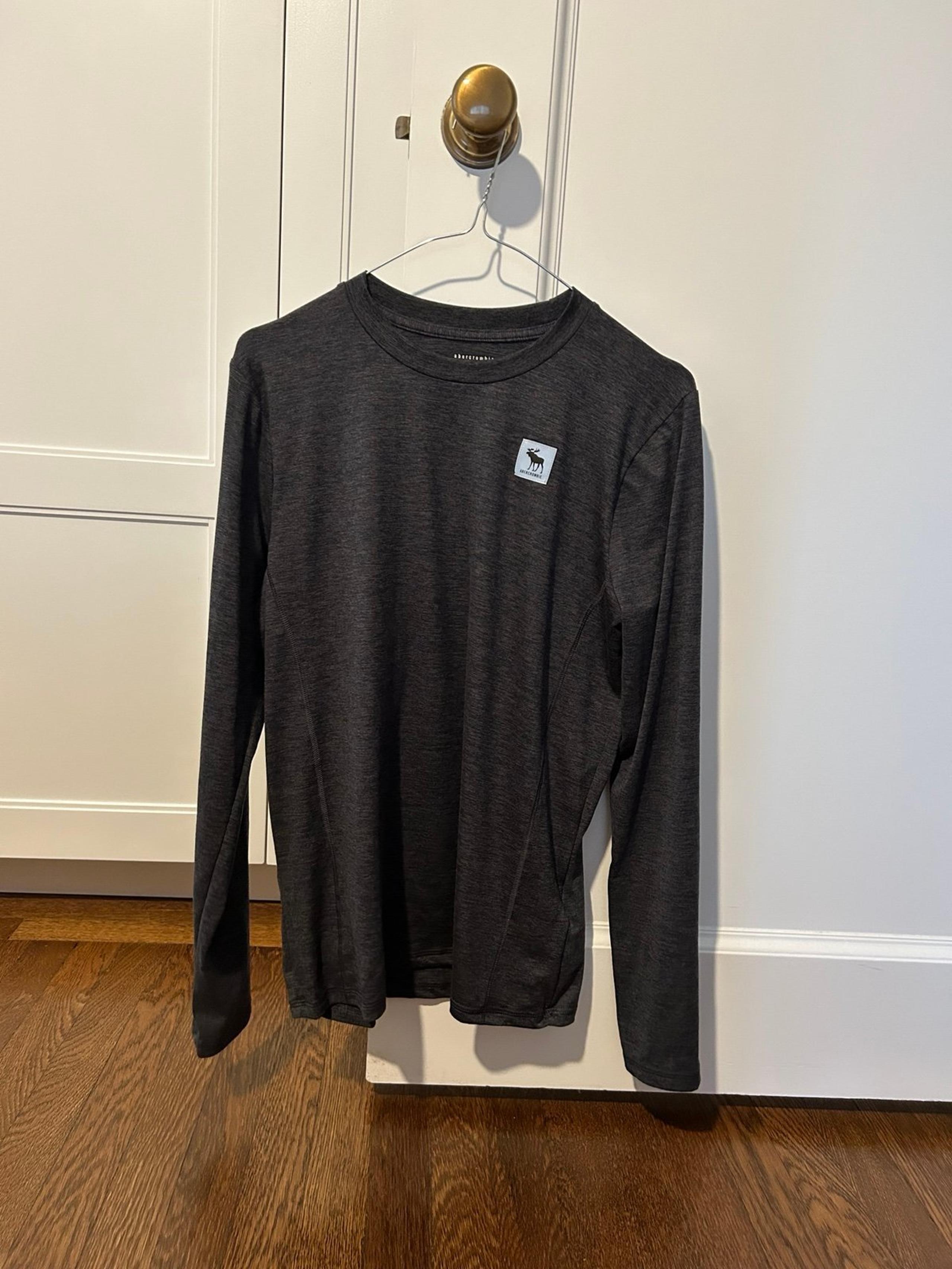 Abercrombie kids, Active Long Sleeve Shirt, Gray, Boy 15/16