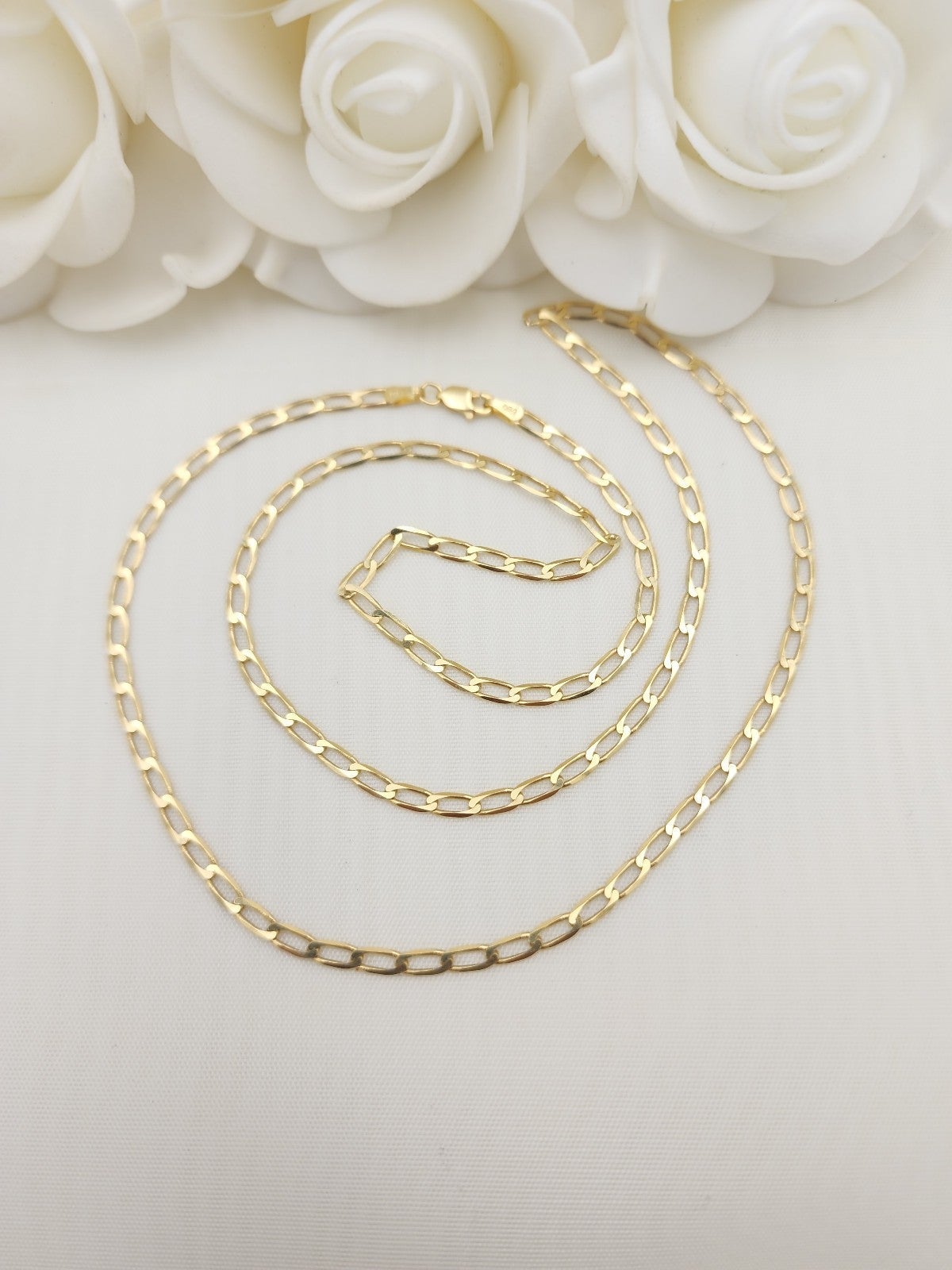 Solid 14k Gold Oval Chain - 22 Inches - 3MM - 6.8 grams