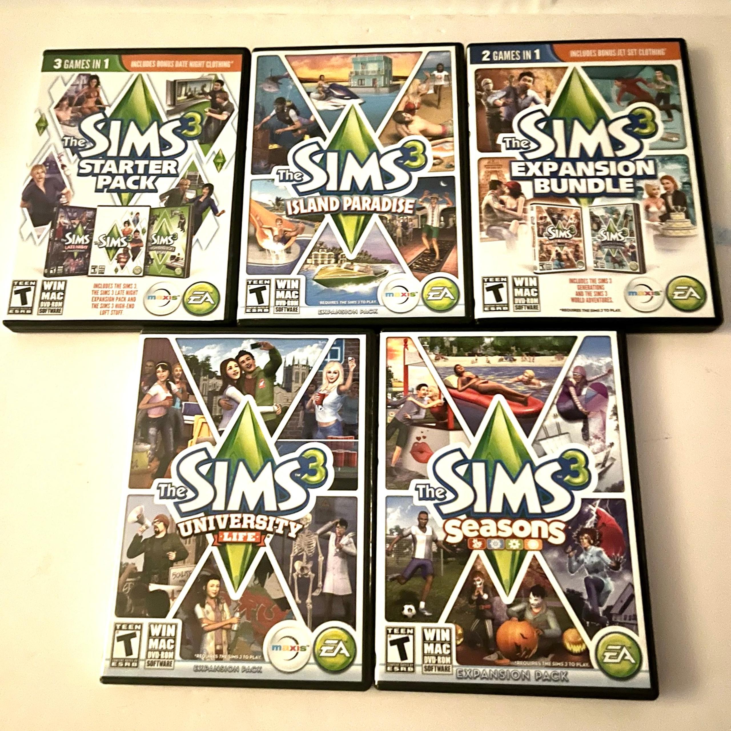 Sims 3 PC Lot - Island Parade University Seasons Starter Expansion Bundle