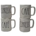 Rae Dunn Artisan Collection by Magenta Set of 4 Mini Expresso Mugs 3 Tall