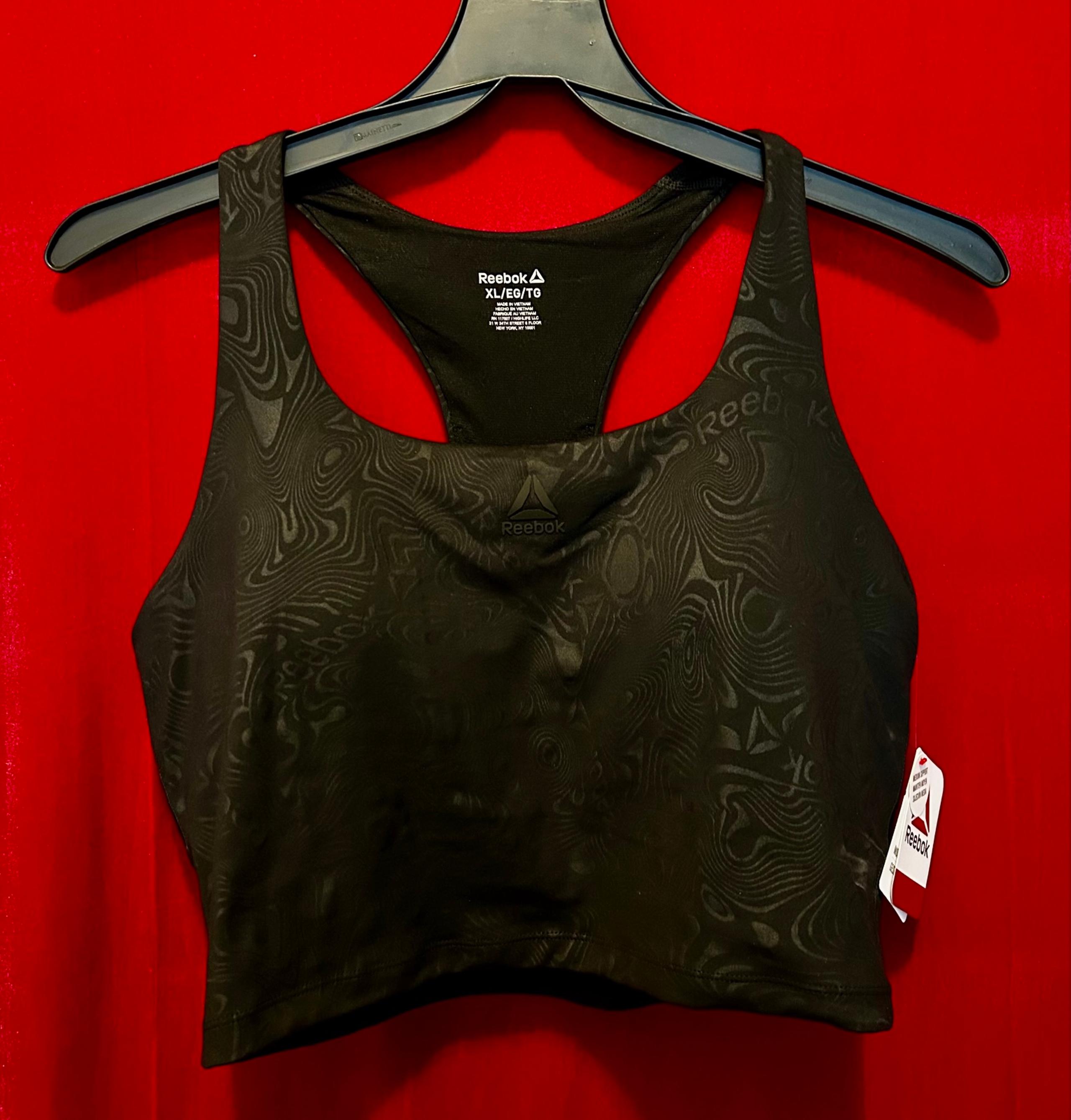 Black Reebok Spirit Tank Bra XL
