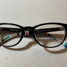 Lilly Pulitzer Eyeglasses Frame Laney BK 49-18-135 Black/Multicolor Block Full