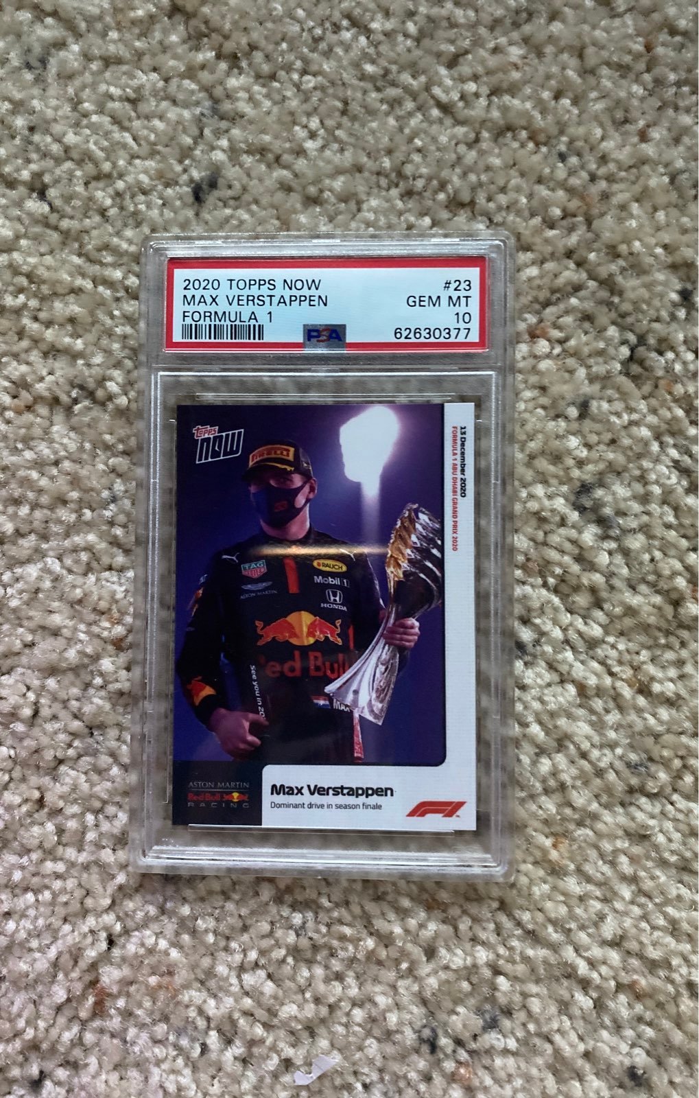 PSA 10 Max Verstappen Topps Now