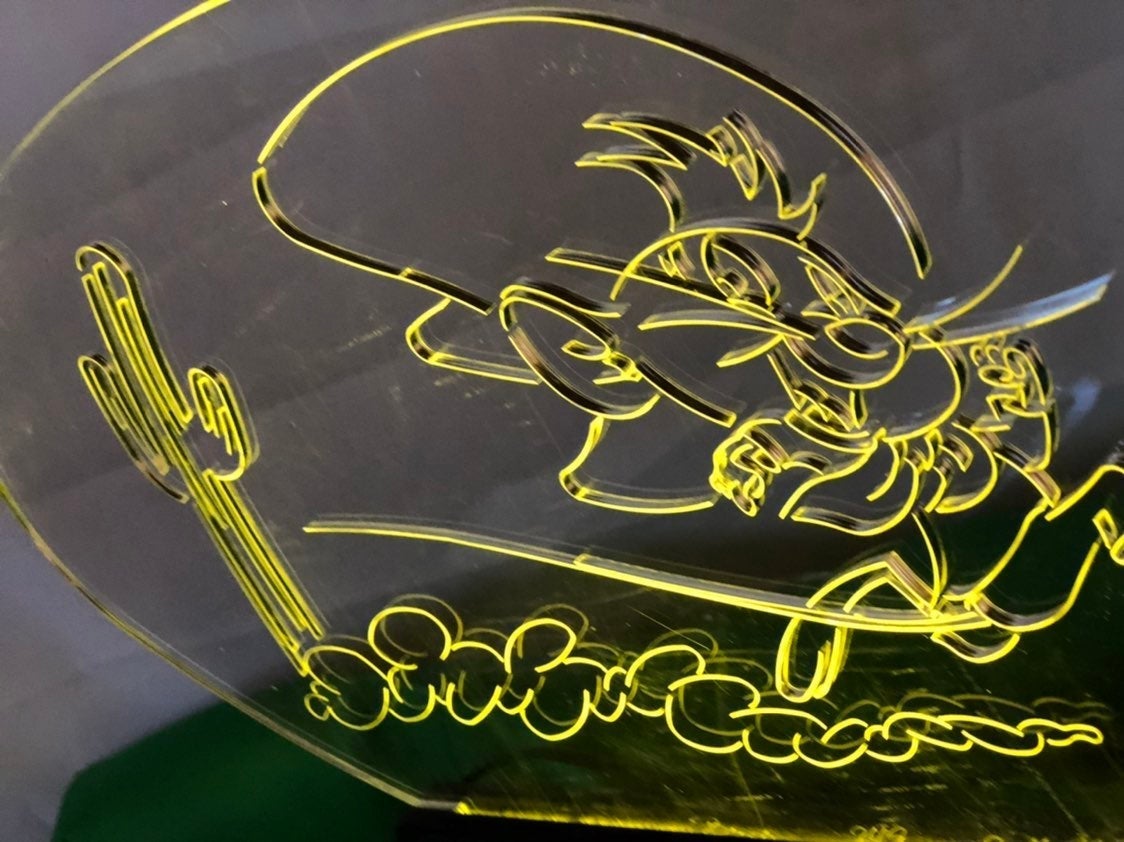 Speedy Gonzales Lighted Scupture COA, WB