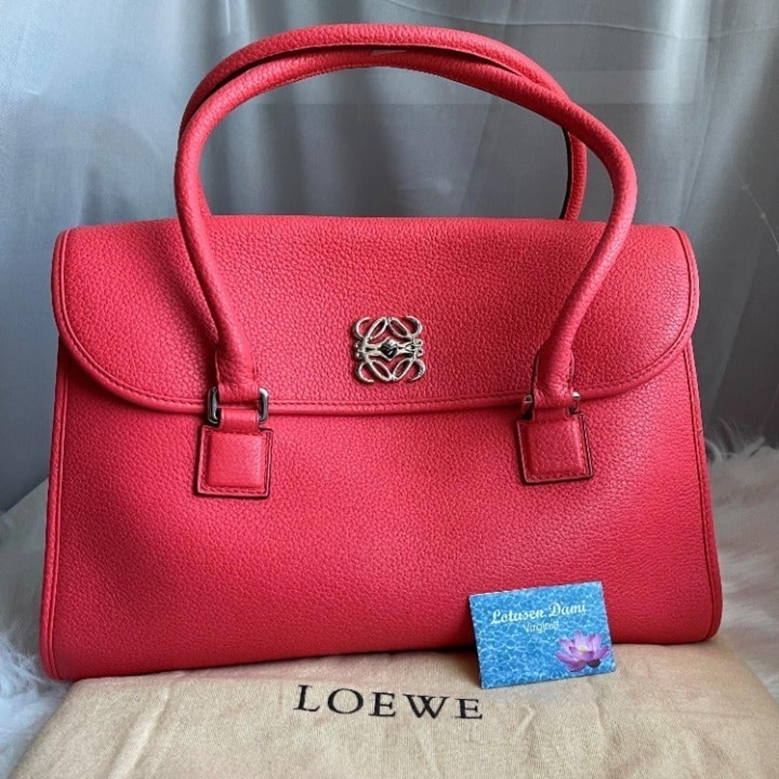 Loewe Alamo 36 Pink Leather Handbag Shoulder Bag & Gift ❤️️