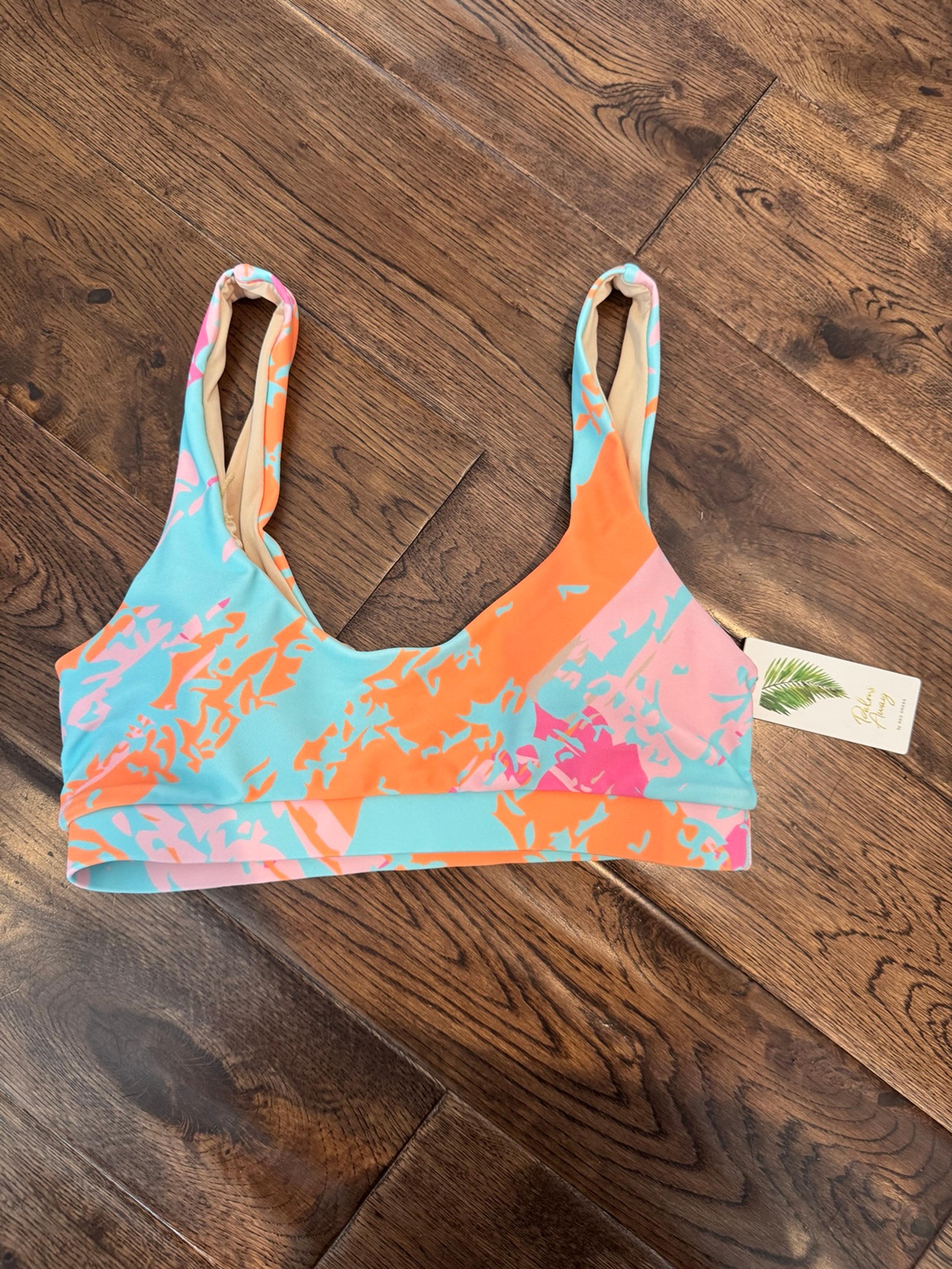 Colorful Abstract Print bikini top