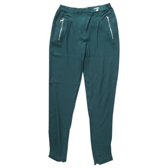 Sandro Polina Green Crepe Pants Size 6