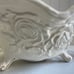 Large 3 Footed Bowl Ruffle Style With Embossed Raised Roses