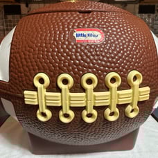 Vintage Little Tikes Football Toy Box Kids Toy Storage Chest Bin Organization /
